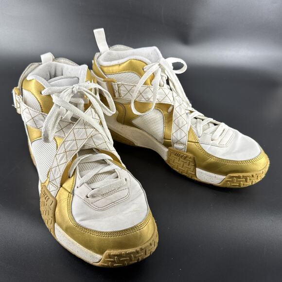 Nike Gold White Air Raid Men’s Sneaker's Shoes Size 14 642330-700 - Picture 13 of 14